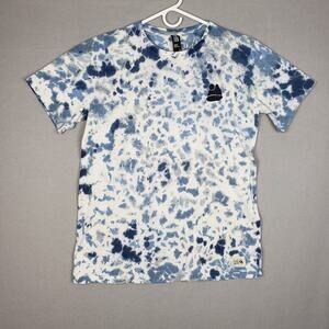 Mountain Hardwear Women's Size L Keep Earth Awesome Graphic Tee Blue Tie Dye